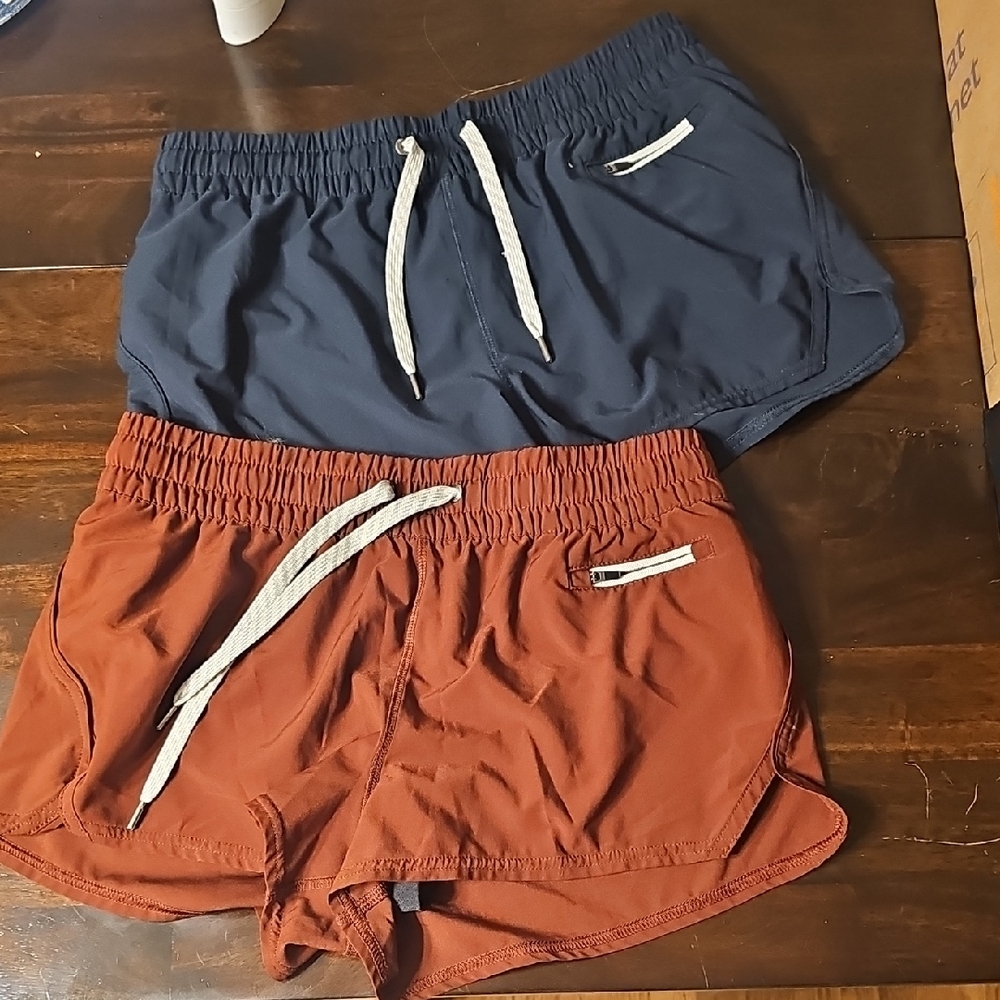 Vuori Rust and Navy Shorts (2 Pair)